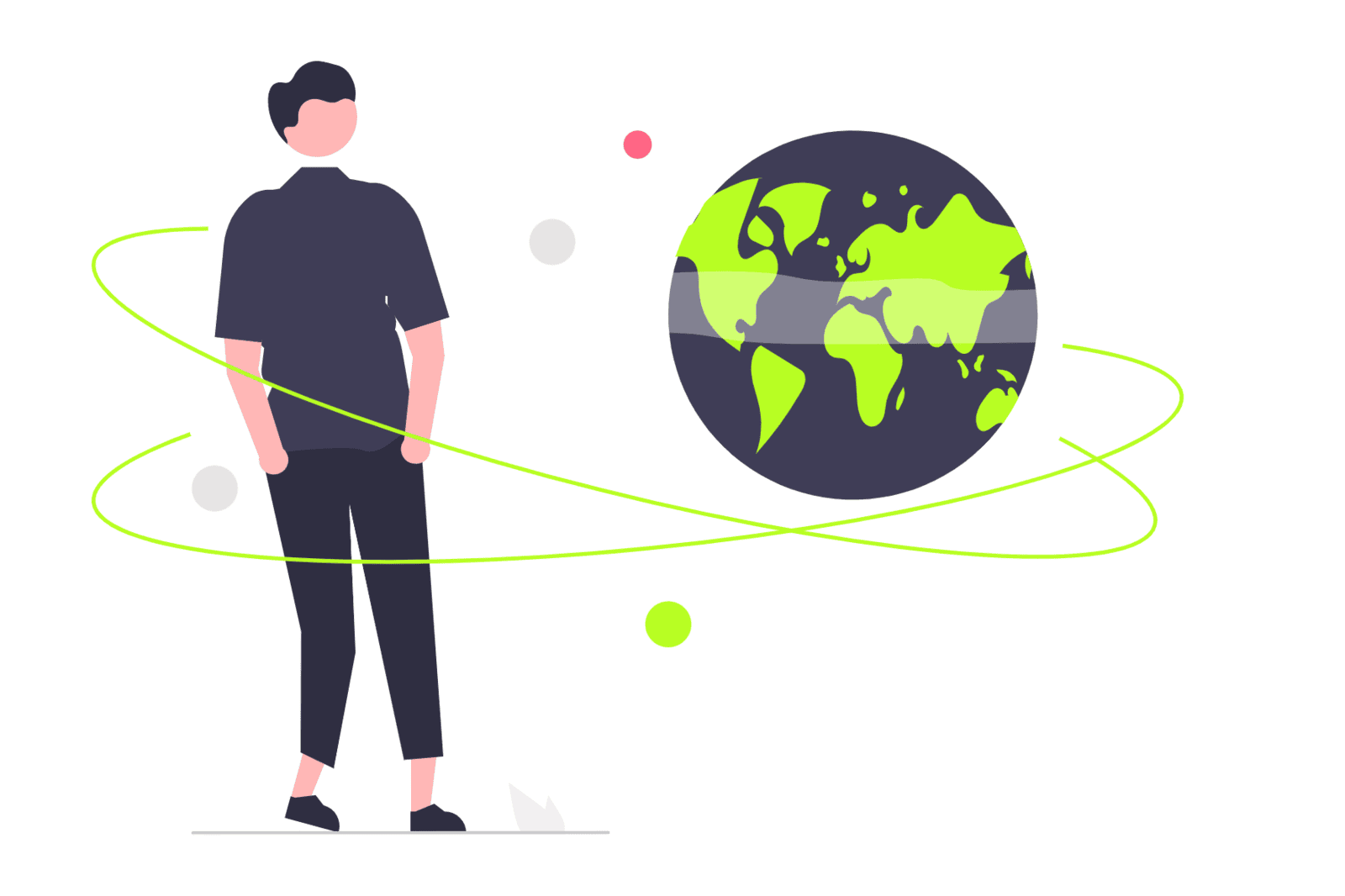 Image showing a person watching the globe of earth indicating that we are a international business.